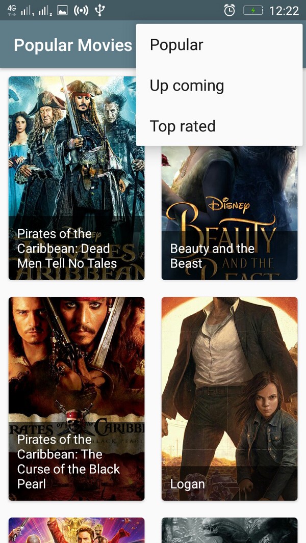 Movie Android App - detail page